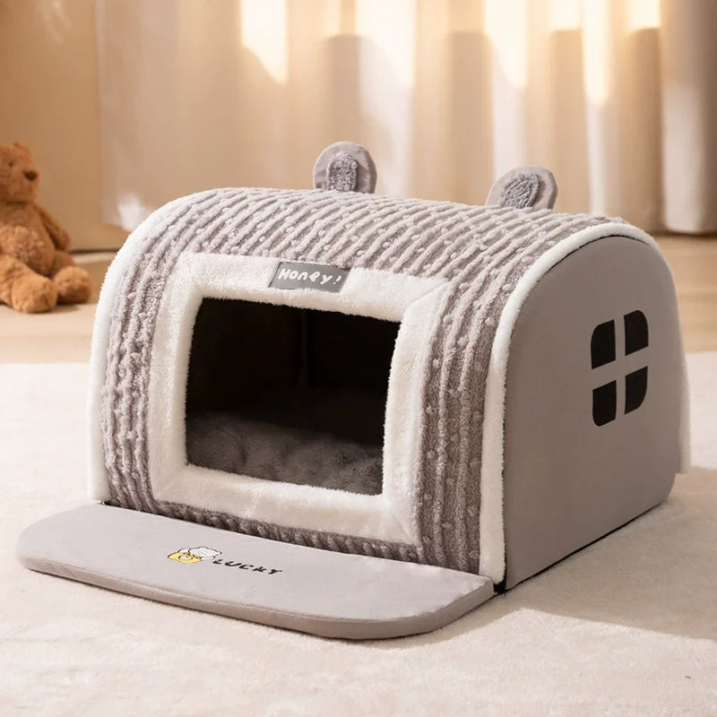 Cozy Winter Dog Kennel - Detachable and Washable Bed Tent for Medium to Large Dogs